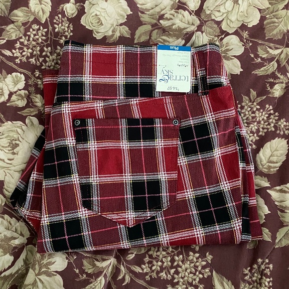 Terra & Sky plaid jegging 1x (16w-18w) - Picture 1 of 5